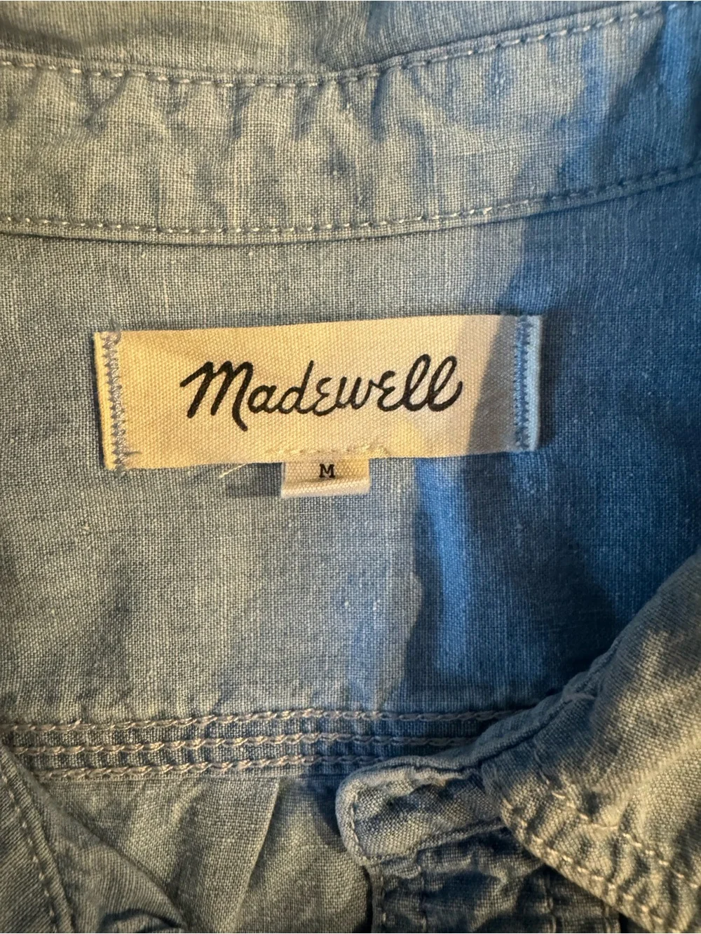 Madewell Light Blue Denim Button-Down Shirt - Picture 6 of 6